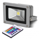 Proyector LED IP65 de 10W con Mando y Luz Multicolor RGB