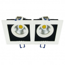 Cardan LED de 2 focos blanco con 16W - 2x480 Lm Luz cálida 3000K