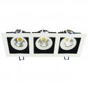 Cardan LED de 3 focos blanco con 24W - 3x480 Lm Luz cálida 3000K