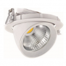 Foco direccionable LED circular en blanco de 20W - 1.300 Lm Luz día 4200K