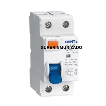 Interruptor diferencial SuperInmunizado de 2 Polos x 40 A x 30 mA de  sensibilidad